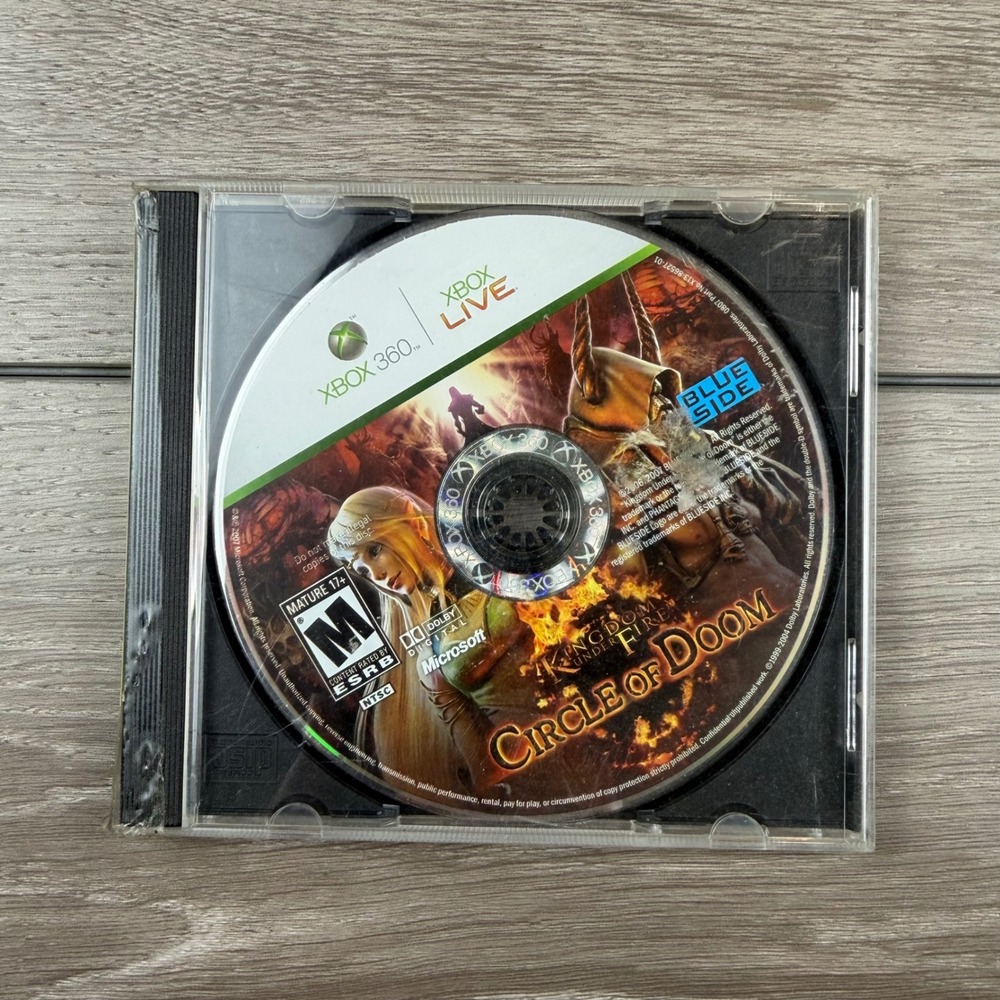 Microsoft Xbox 360 Kingdom Under Fire Circle of Doom Action RPG Game Disc Only